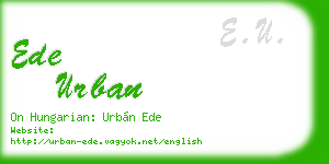 ede urban business card